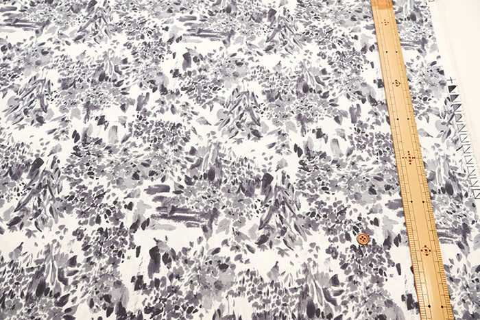 Polyester Light Grosgrain Print Fabric - Flower - nomura tailor