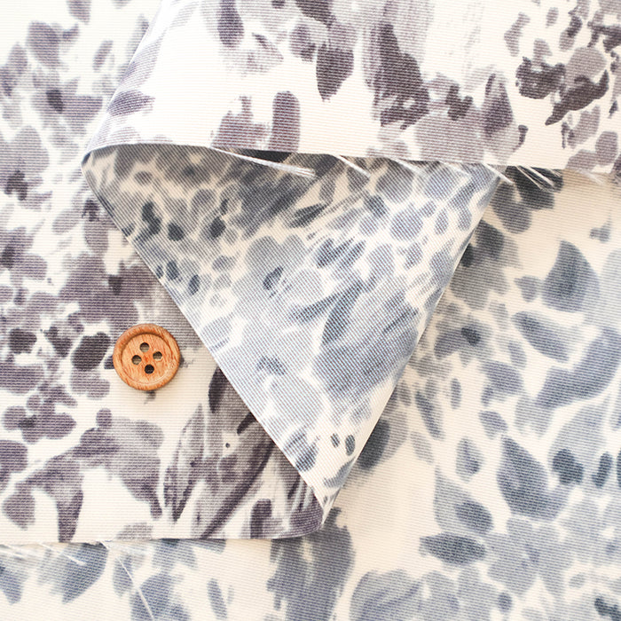 Polyester Light Grosgrain Print Fabric - Flower - nomura tailor