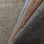 Wool Nep Glen Check Pattern Fabric - nomura tailor