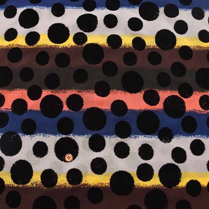 Zamora Net Fabric - Flocked Dot - nomura tailor