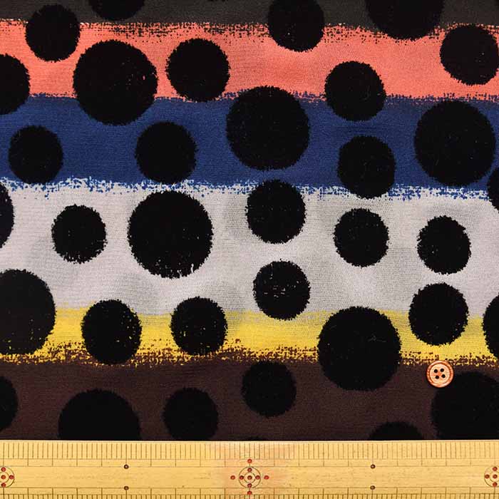 Zamora Net Fabric - Flocked Dot - nomura tailor
