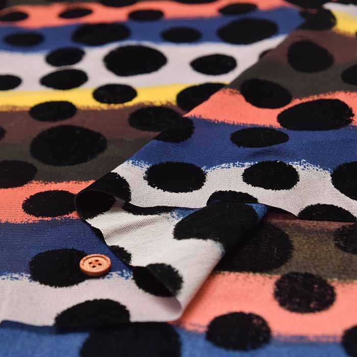 Zamora Net Fabric - Flocked Dot - nomura tailor