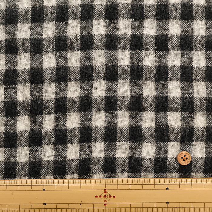 Wool Gauze Fabric - Check - nomura tailor