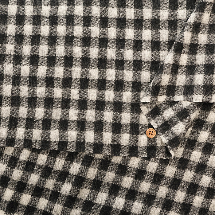 Wool Gauze Fabric - Check - nomura tailor