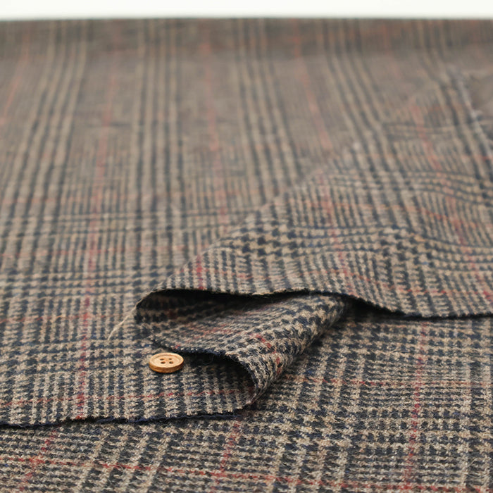 Wool Check Fabric - nomura tailor