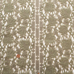 Cord Lace Fabric - Stripe Flower - nomura tailor