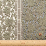 Cord Lace Fabric - Stripe Flower - nomura tailor