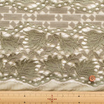 Cord Lace Fabric - Stripe Flower - nomura tailor