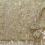 Cord Lace Fabric - Stripe Flower - nomura tailor