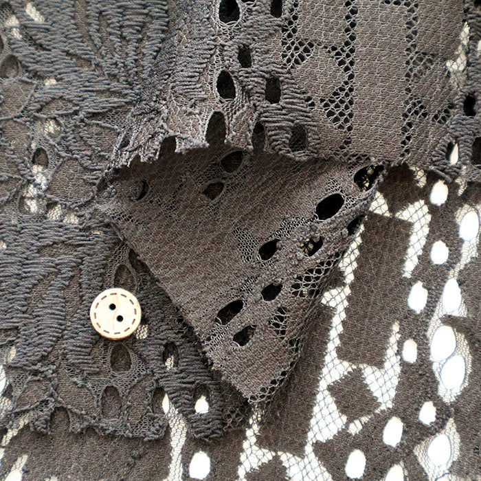 Cord Lace Fabric - Stripe Flower - nomura tailor