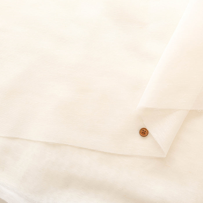 Polyester Sheer Slub Fabric - Plain - nomura tailor