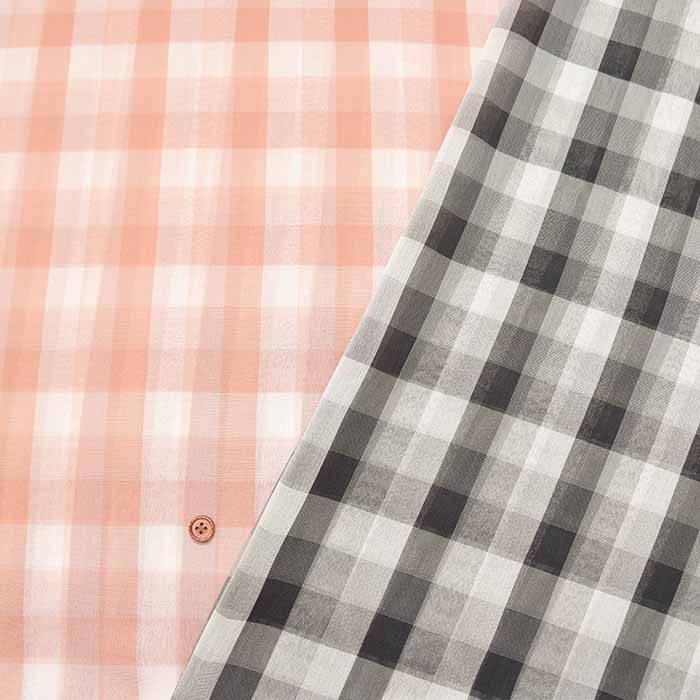 Polyester Chiffon Print Fabric - Gingham - nomura tailor