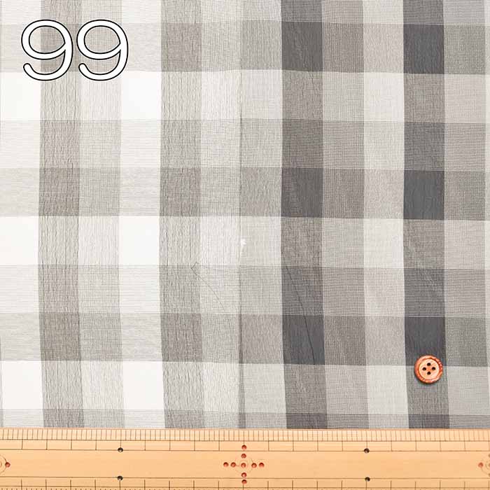 Polyester Chiffon Print Fabric - Gingham - nomura tailor