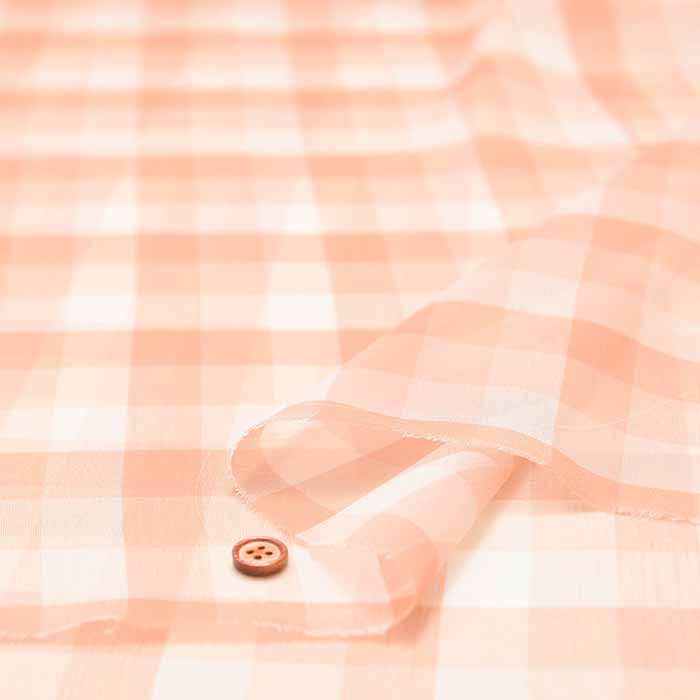 Polyester Chiffon Print Fabric - Gingham - nomura tailor