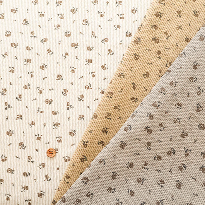 Made in China Polyester Corduroy Print Fabric - Flower - nomura tailor