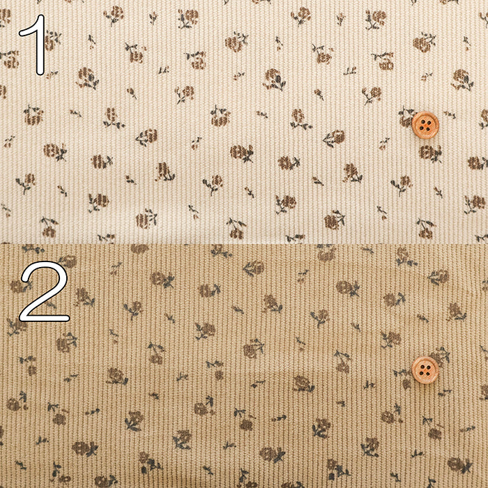 Made in China Polyester Corduroy Print Fabric - Flower - nomura tailor