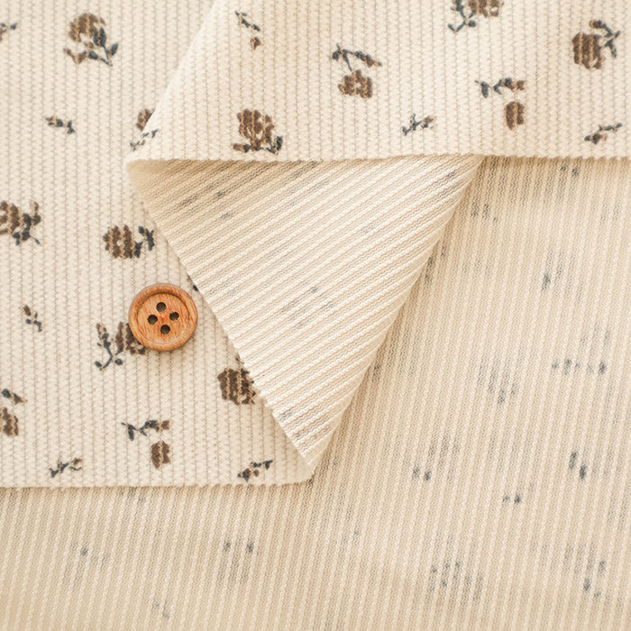 Made in China Polyester Corduroy Print Fabric - Flower - nomura tailor