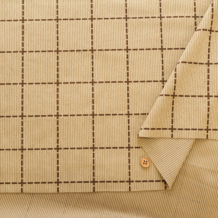 Made in China Polyester Corduroy Print Fabric - Windowpane - nomura tailor
