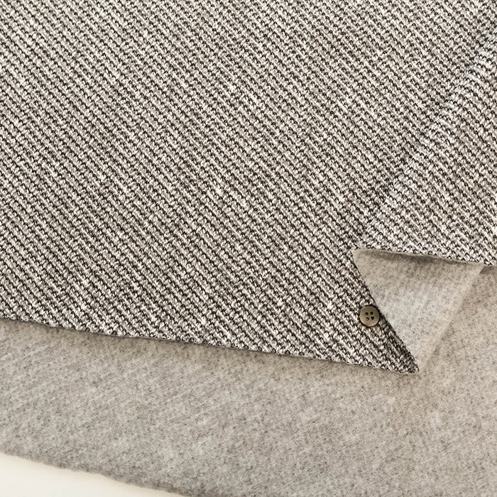Polyester Sliver Tweed Fabric - nomura tailor