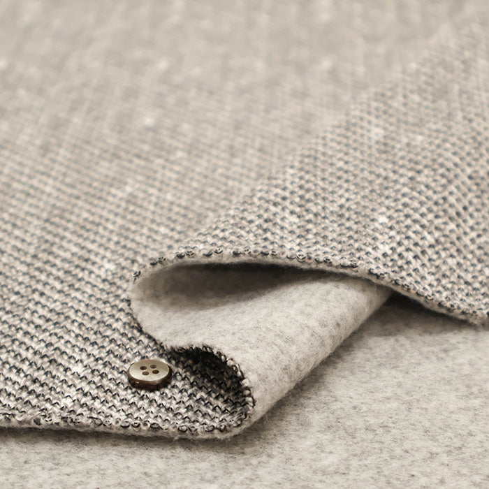 Polyester Sliver Tweed Fabric - nomura tailor