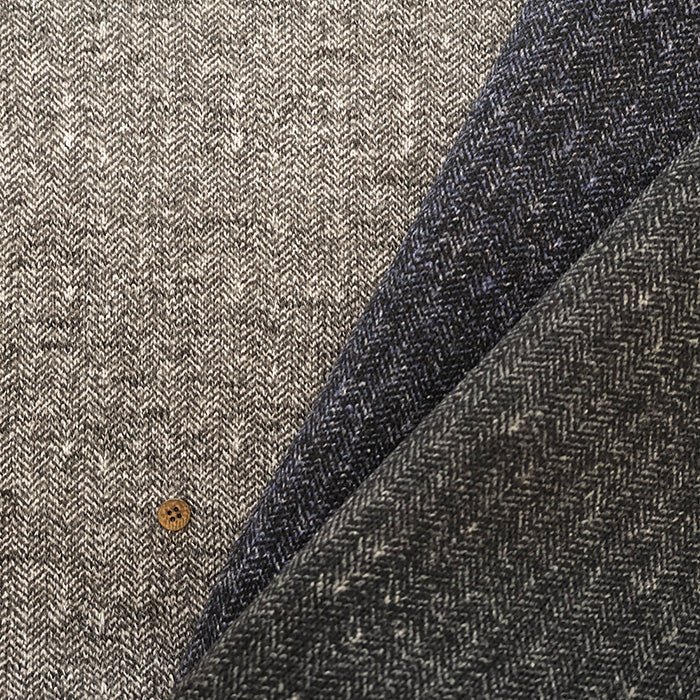 Polyester Sliver Tweed Fabric - nomura tailor