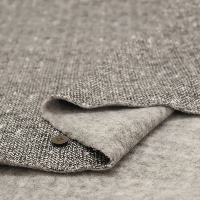 Polyester Sliver Tweed Fabric - nomura tailor