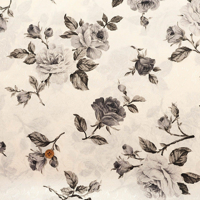 Polyester Jacquard Fabric - Flower Print - nomura tailor