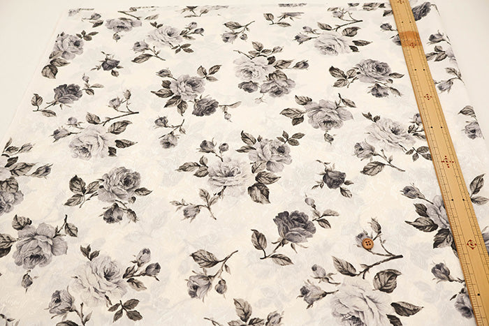 Polyester Jacquard Fabric - Flower Print - nomura tailor