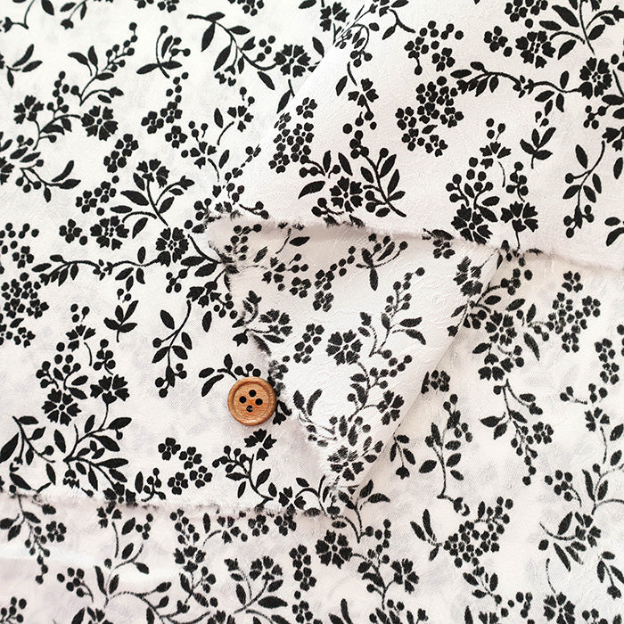 Polyester Jacquard Fabric - Flower Print - nomura tailor