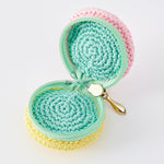 Small Pouch Crocheted with Embroidery Thread - Colorful Macarons - nomura tailor