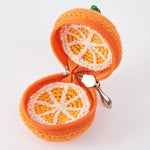 Small Pouch Crocheted with Embroidery Thread - Orange - nomura tailor