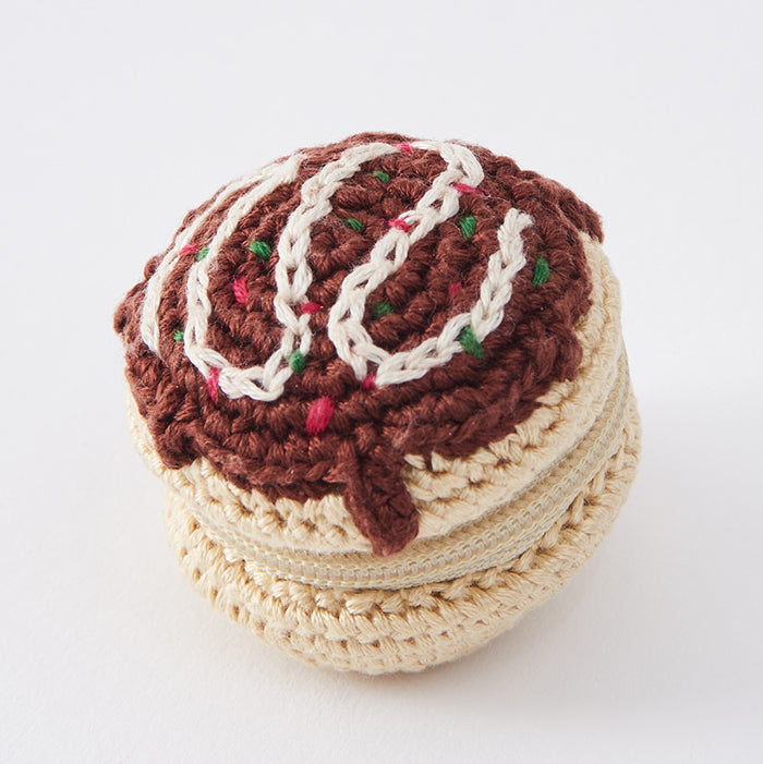 Small Pouch Crocheted with Embroidery Thread - Takoyaki - nomura tailor
