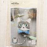 Beaded Crochet Cat Brooch Kit - Bicolor Cat - nomura tailor