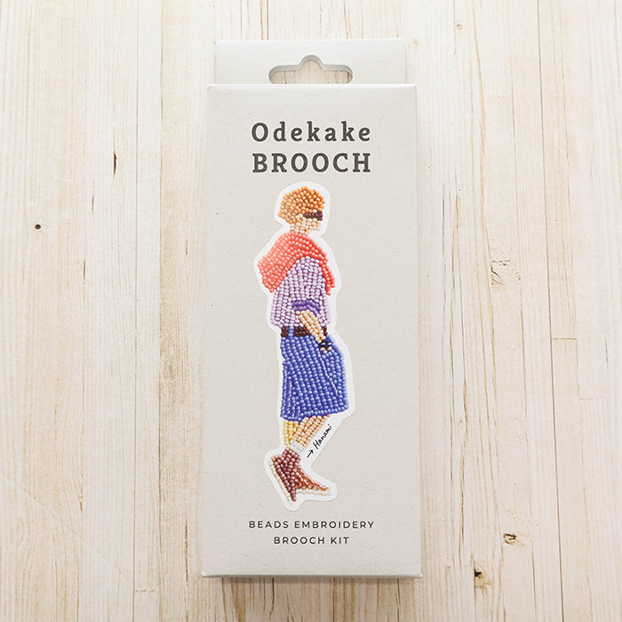 Bead Embroidery Kit - Outing Brooch <Flower Viewing> - nomura tailor