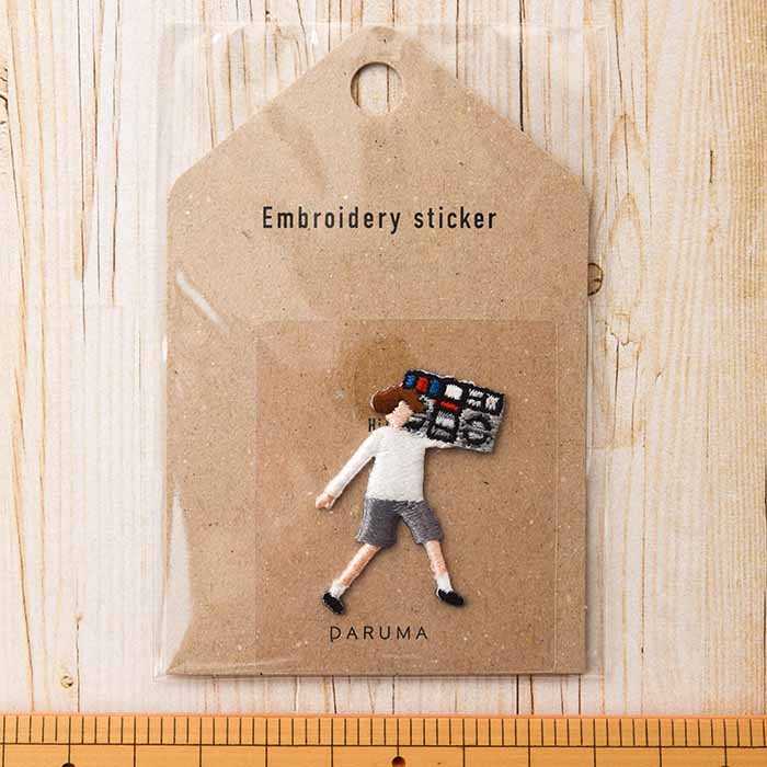 2way adhesive emblem embroidery sticker 3 - nomura tailor