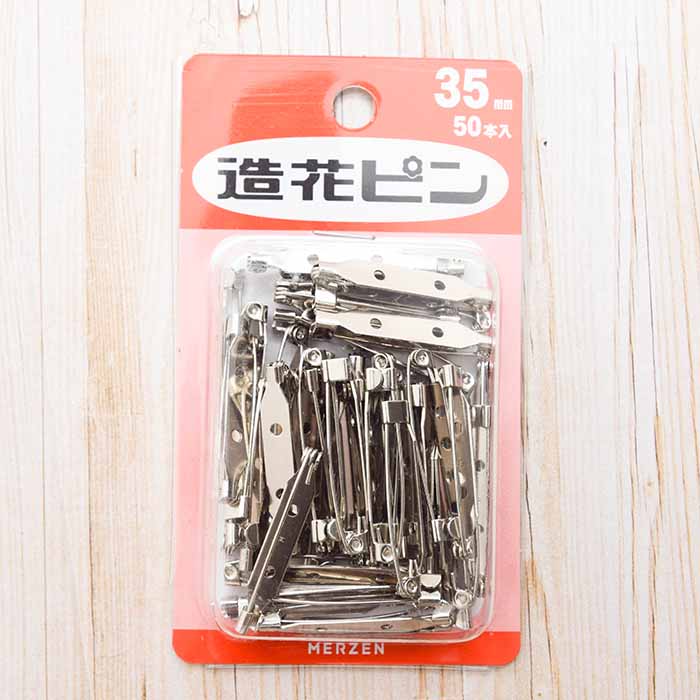 Artificial flower pin 35mm 50 pieces - nomura tailor