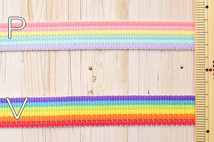 Color tape plus rainbow 25mm width - nomura tailor