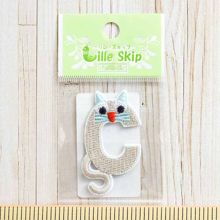 Iron adhesive emblem animal alphabet CAT (cat) - nomura tailor