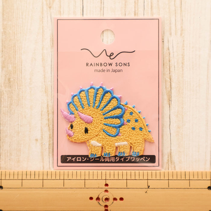 RAINBOW SONS - Dinosaur Triceratops 2-Way Patch - nomura tailor