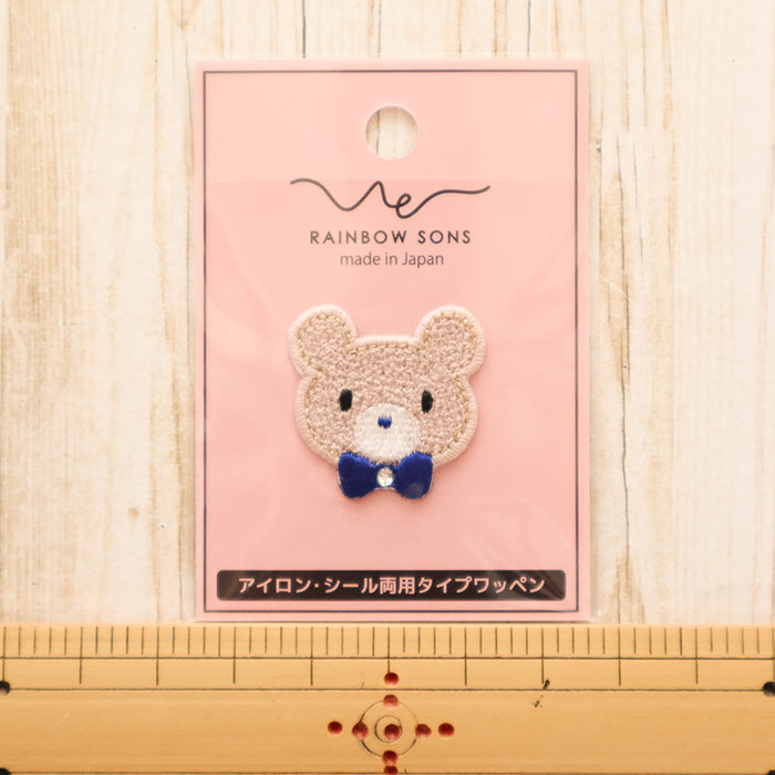 RAINBOW SONS - Bear Face Beige 2-Way Patch - nomura tailor
