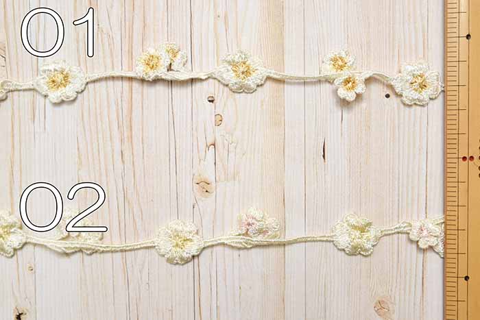 Flowers with hand -dyed chemical lace - nomura tailor