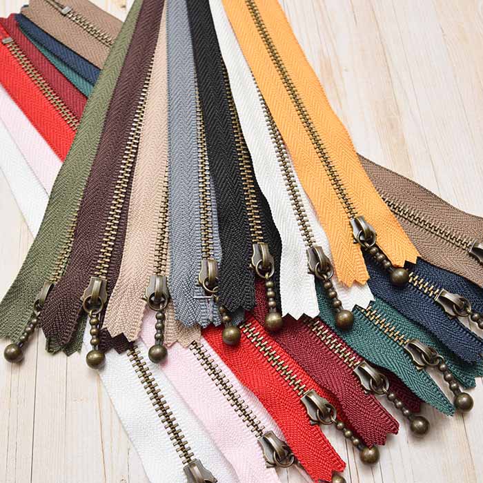 YKK Metal Zipper with Ball Pull - Size #3, 20cm [Standard Color