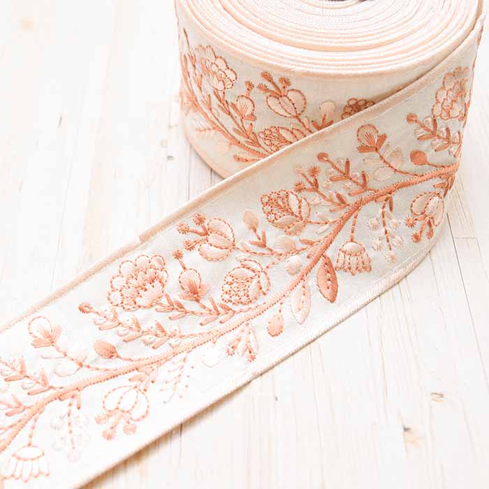 Made in India Embroidered Ribbon - Approx. 60mm Width - nomura tailor