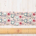 Indian Embroidered Ribbon - Approx. 70mm Width - nomura tailor
