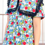 Cotton Square Printed Fabric - Art Flower - nomura tailor