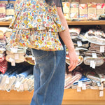 Cotton Muslin Printed Fabric - Cheery Days - Buttons and Thread Reels - nomura tailor