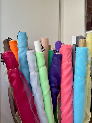 Polyester Organza – Solid Color <Cool Tones> - nomura tailor