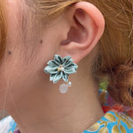 Antique Tsumami Kanzashi Earrings - Lily - nomura tailor