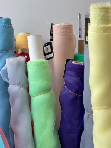Polyester Organza – Solid Color <Cool Tones> - nomura tailor