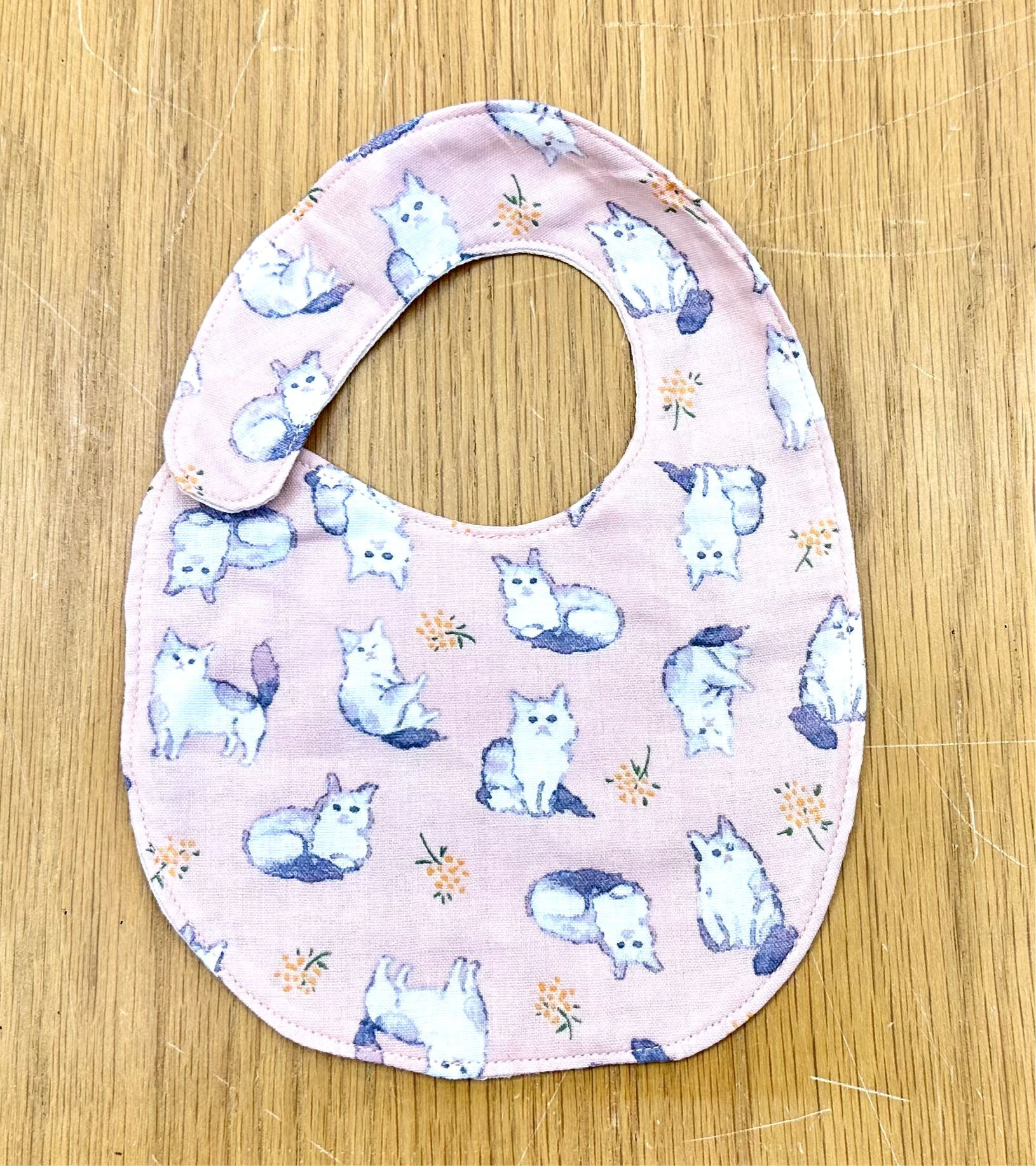 Cotton Double Gauze Print Fabric - Fluffig Cat - nomura tailor